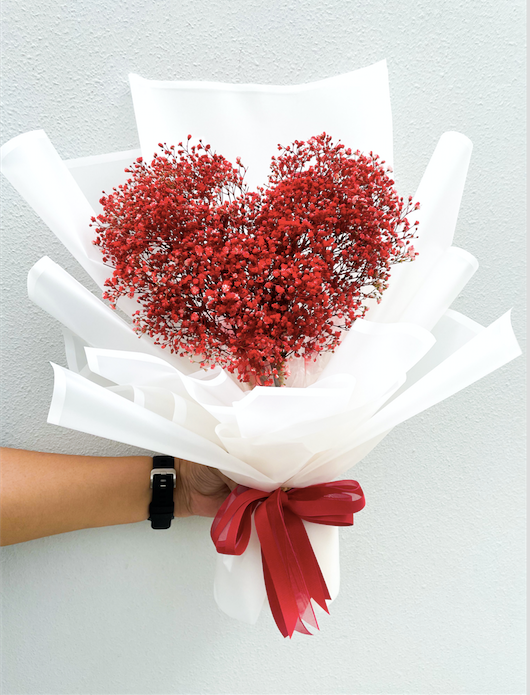 All of my heart – baby breath bouquet