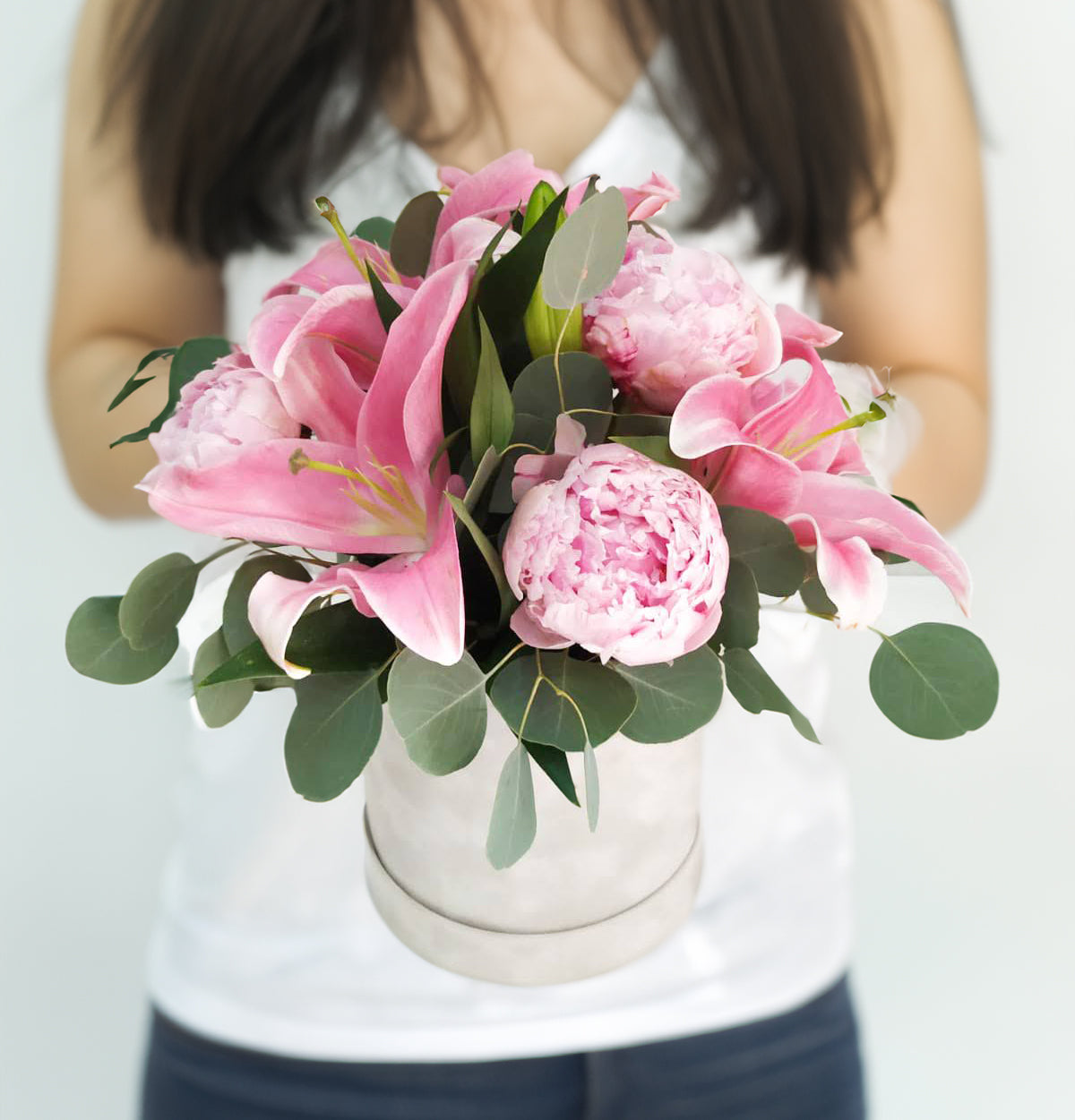 Peony and Lily flower box
