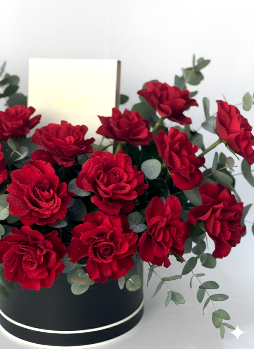 Velvet Muse - Red rose and chocolate box