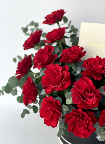 Velvet Muse - Red rose and chocolate box