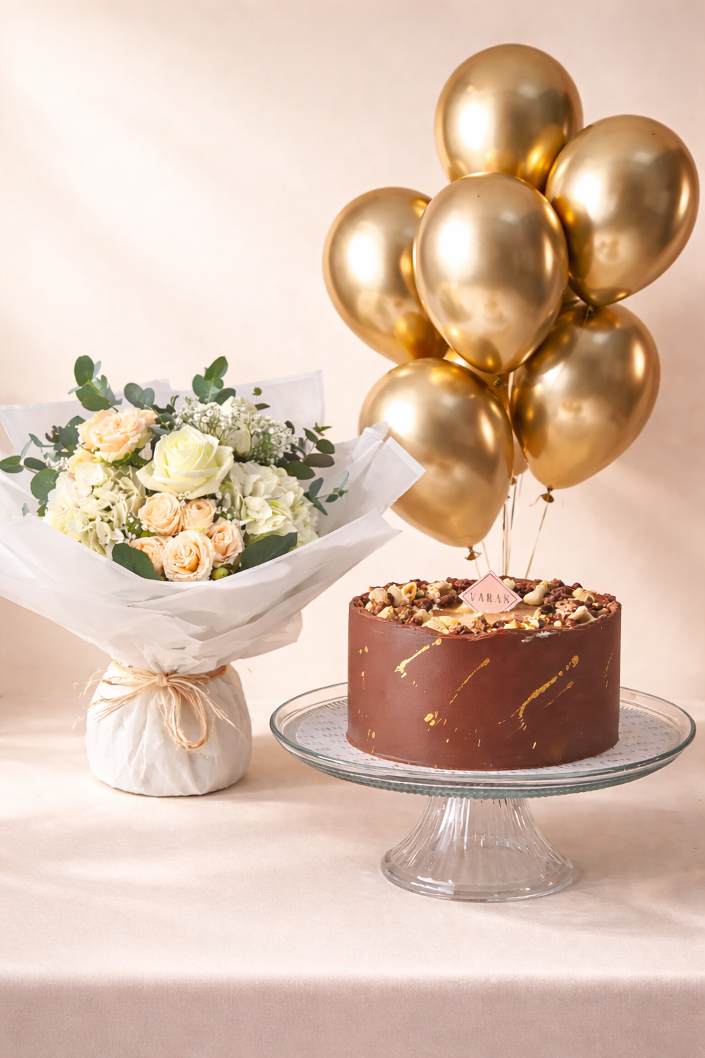 Flowers, Cake &amp; Balloon bundle - For Him