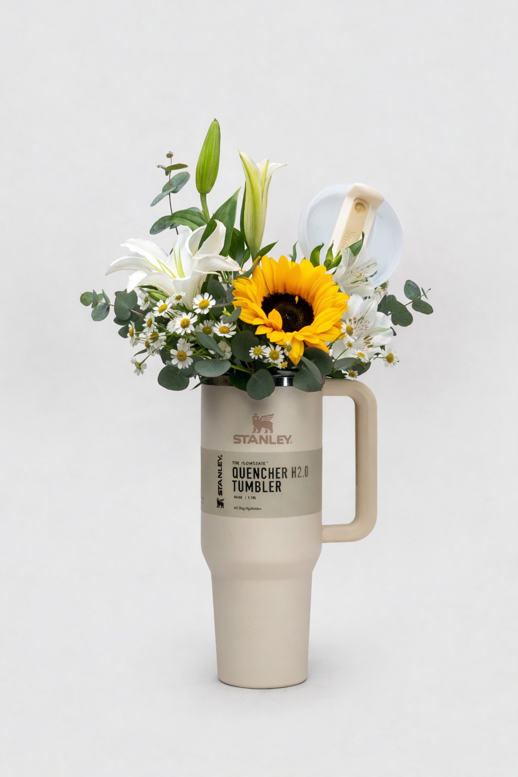 Vday tumbler with flowers