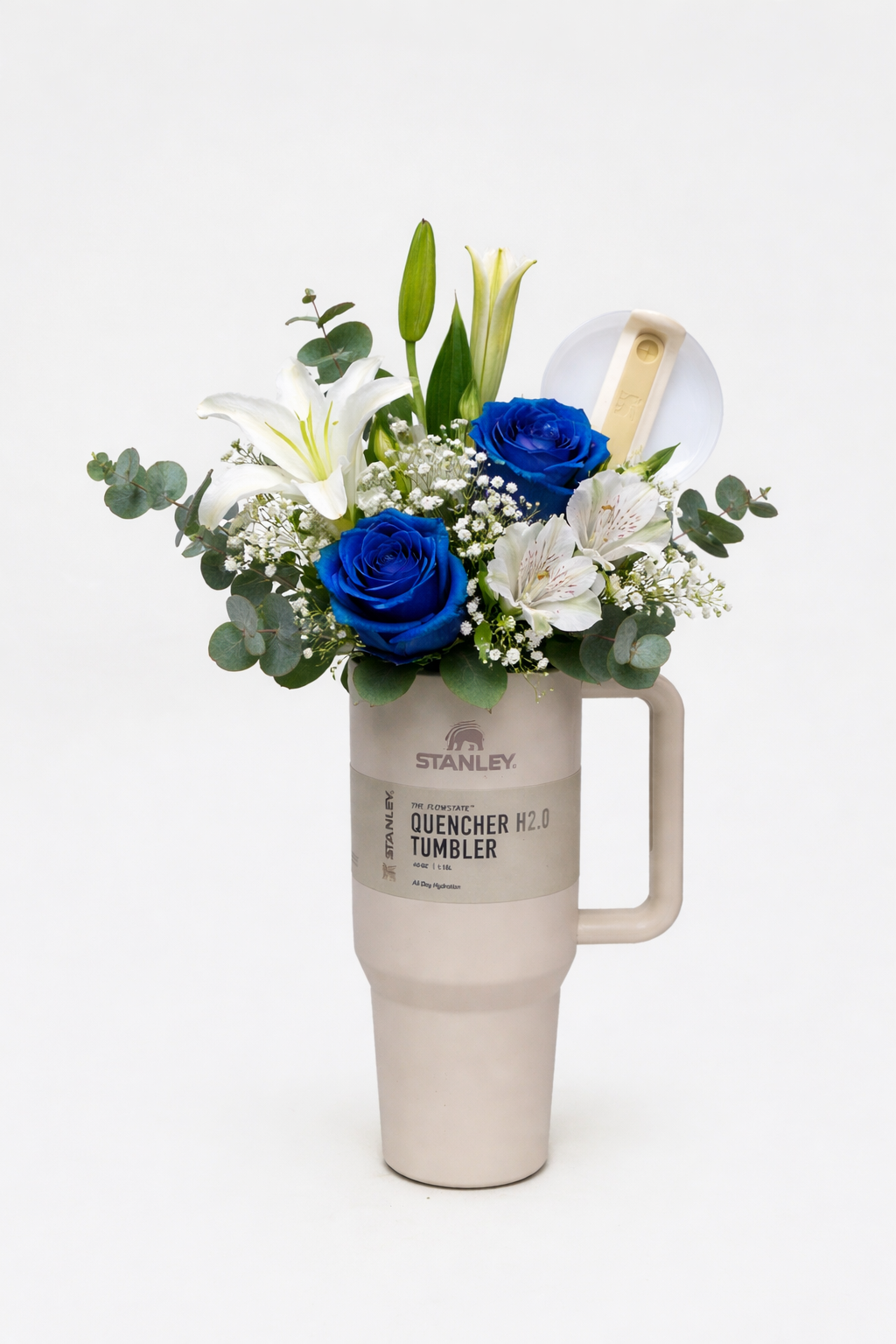 Vday tumbler with flowers